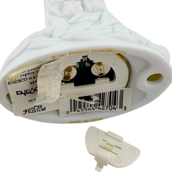 Musical Confirmation Day Cross In His Light Ceramic Butterfly Enesco POSSESSED - Picture 7 of 15